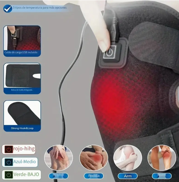 Rodillera Térmica con Calor – Alivio y Soporte para tus Rodillas