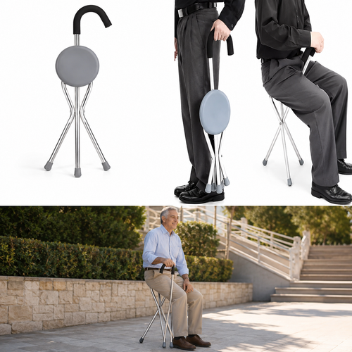Baston Con Asiento Plegable