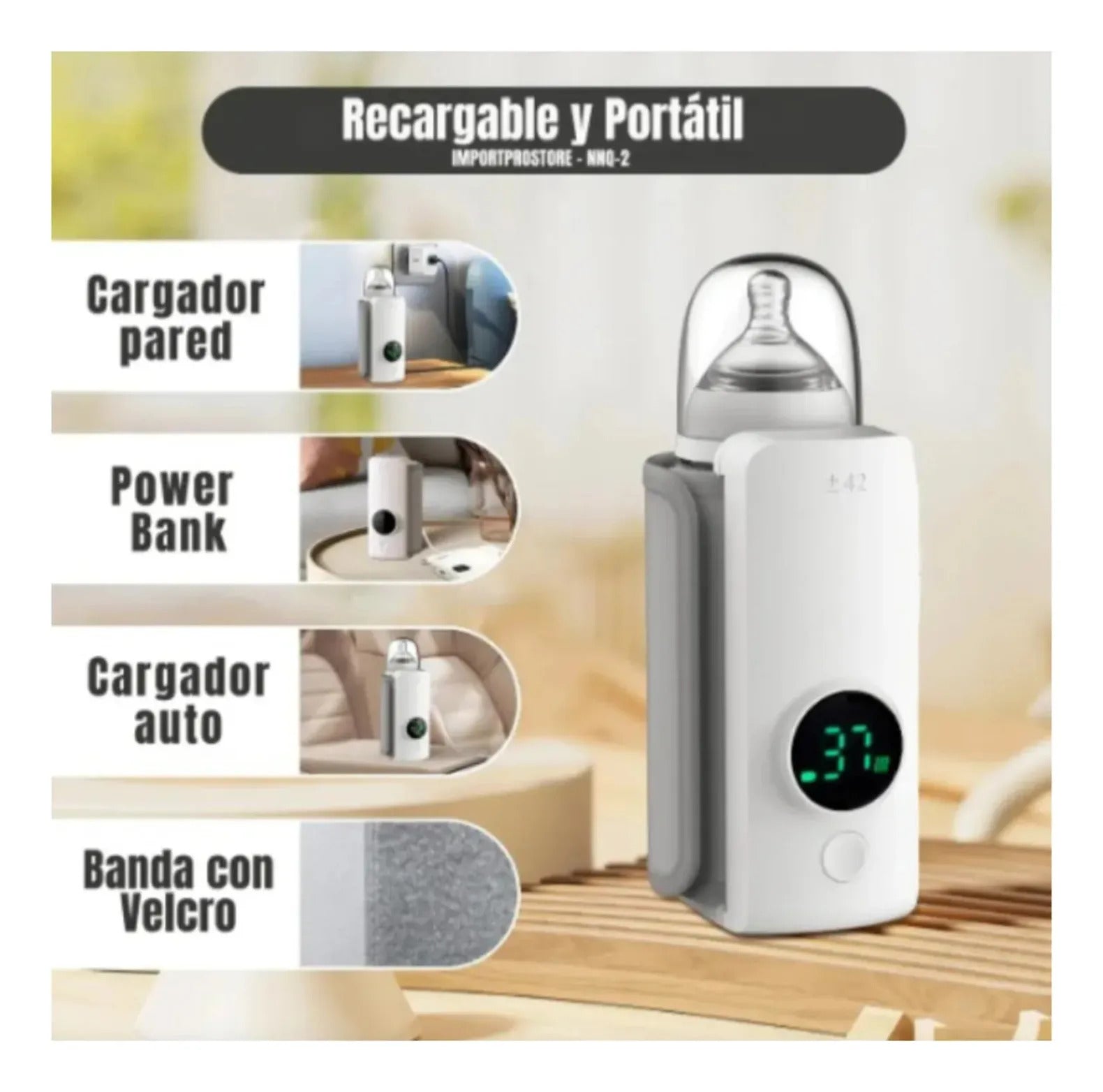 Calentador Biberones Portatil Recargable