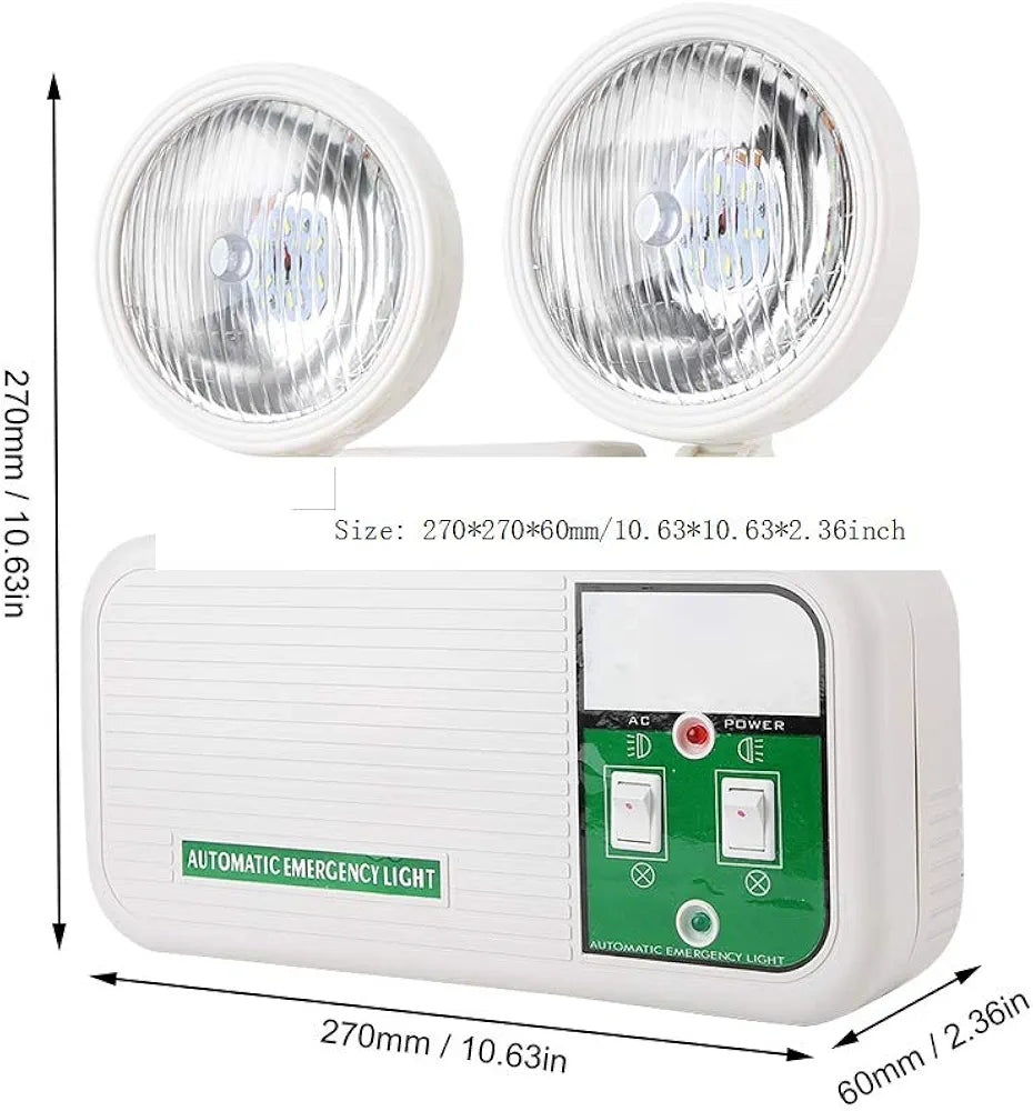 Luz de Emergencia Recargable Doble Foco para Cortes de Luz