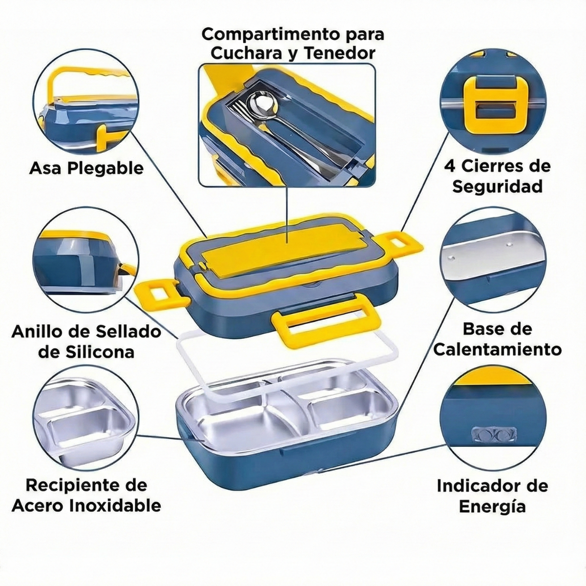 Lonchera Calentador Comida Portatil Auto
