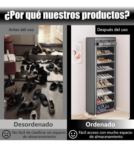 Zapatera Organizador Vertical 10 Niveles