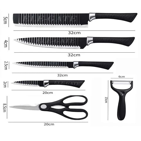Set De Cuchillos Negro